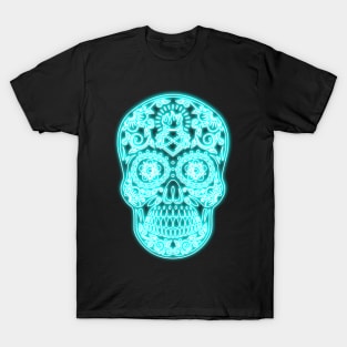 Blue Neon Calavera T-Shirt